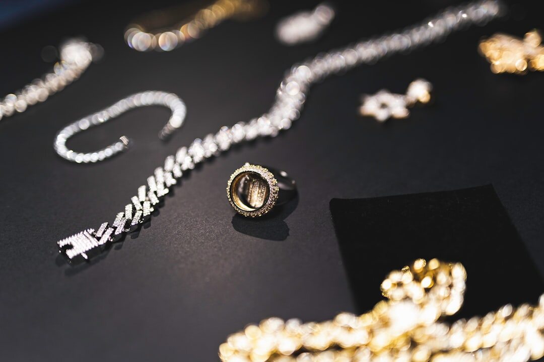 luxury jewelry on table