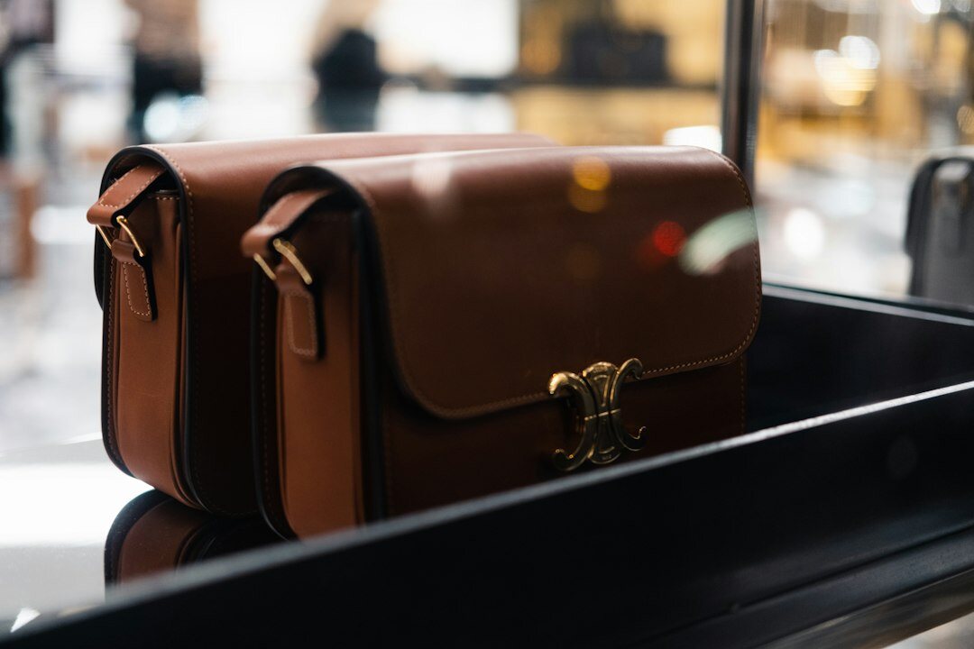 luxury leather handbag closeup